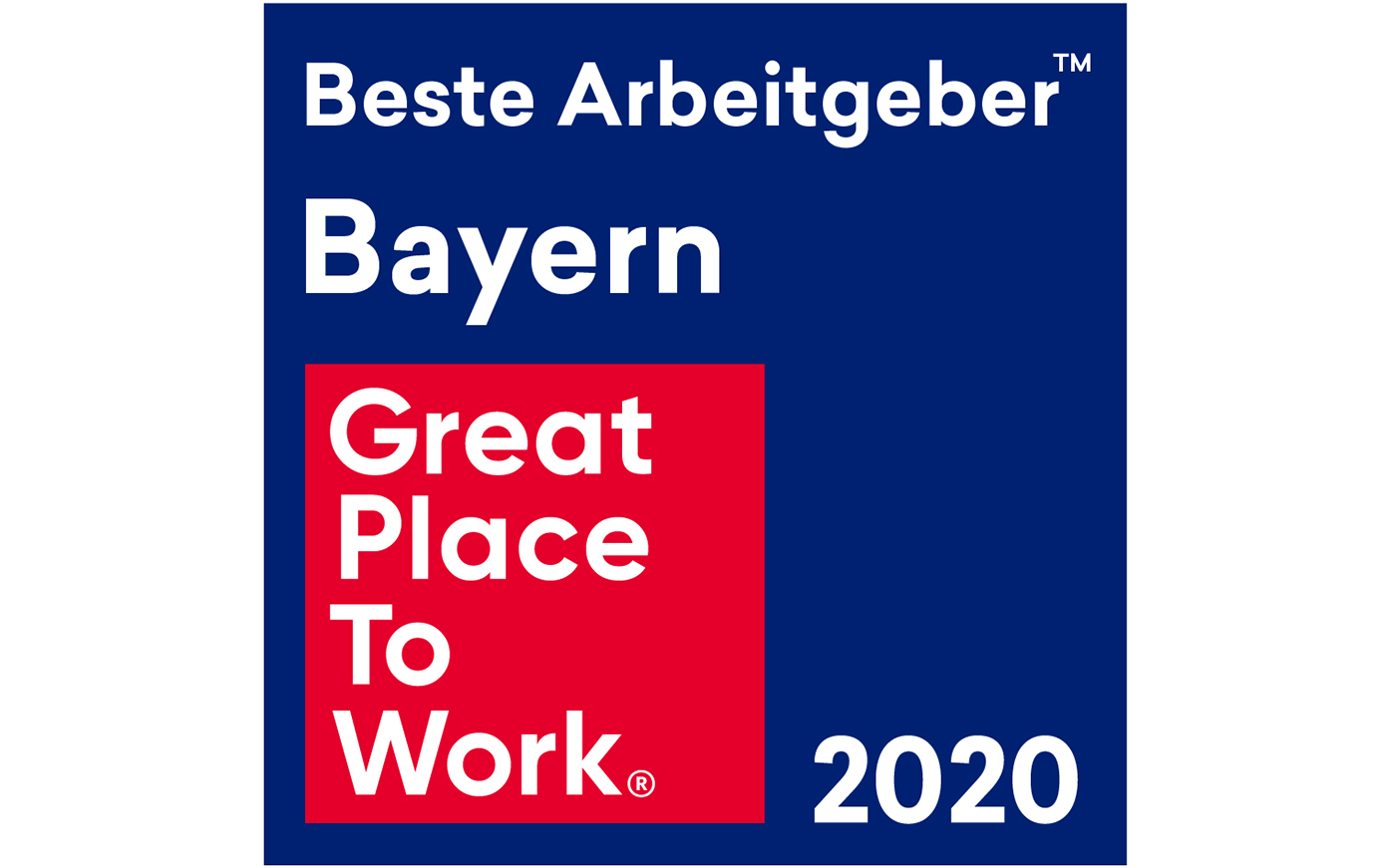 Beste Arbeitgeber Bayern 2020 "Great Place to Work" Auszeichnung