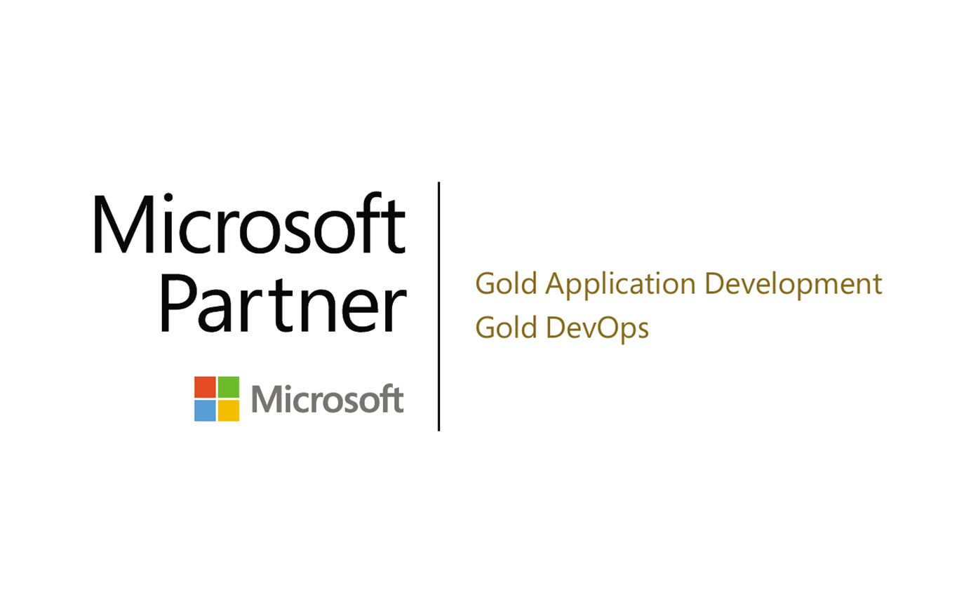 Auszeichnung Microsoft Partner "Gold Application Development" und "Gold DevOps"