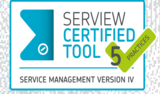 SERVIEW-Zertifikat für ein zertifiziertes Tool im Bereich Service Management Version IV