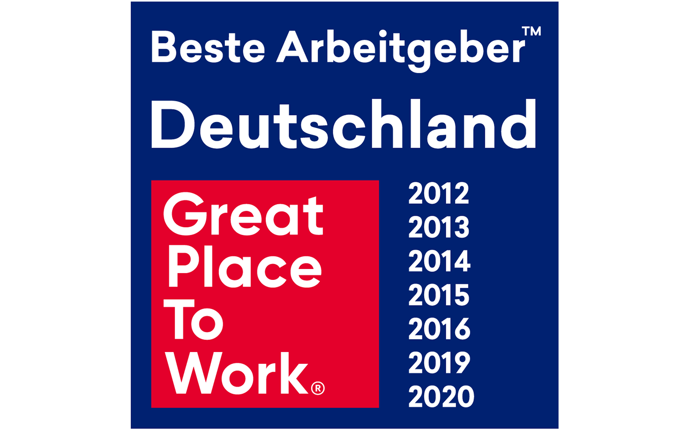 Beste Arbeitgeber Deuschland 2020 "Great Place to Work" Auszeichnung